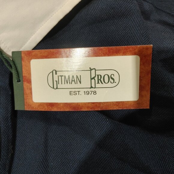Brand New Gitman Bros Vintage Men's Button Shirt Blue Size XXL - Picture 3 of 4